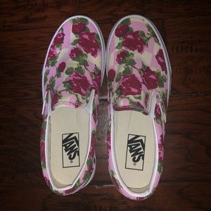 Romantic Floral Slip-On Vans